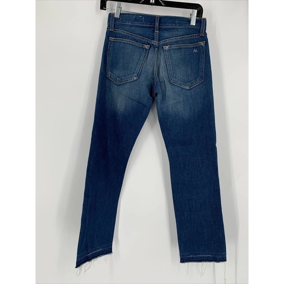Rag & Bone Womens Jeans 23 (26x27) Doris Raw Hem Stretch Distressed - Picture 2 of 7